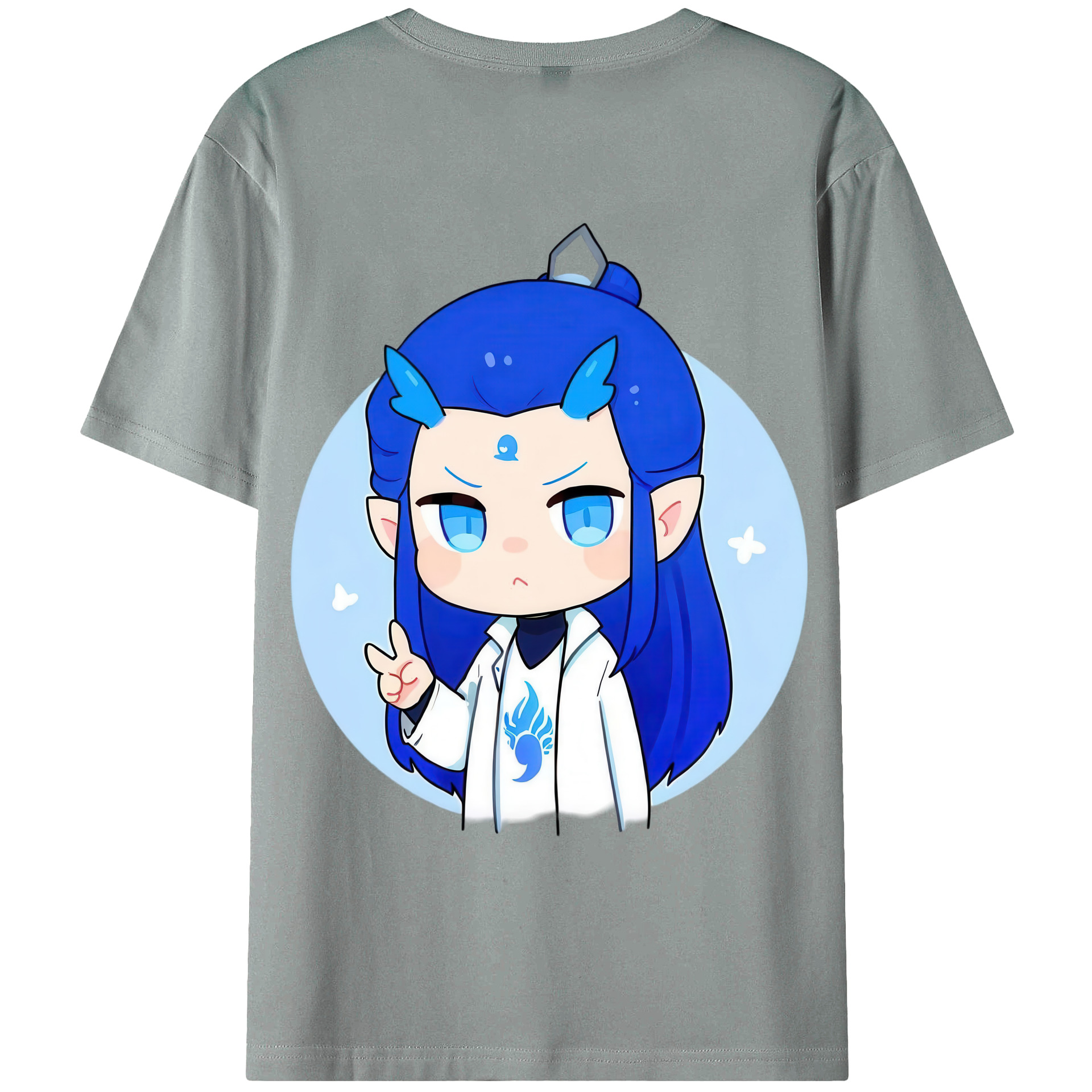 （画像用） Ne Zha 2 ナタ 魔童の大暴れ 綿100％ メンズ半袖Tシャツ（バックプリント） 通気性
